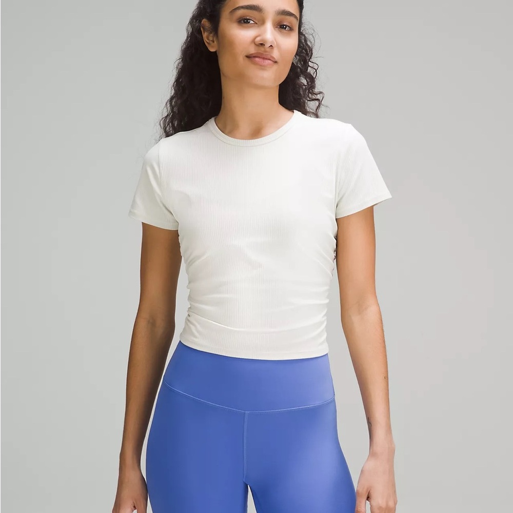 lululemon All It Takes Ribbed Nulu Tee in Bone